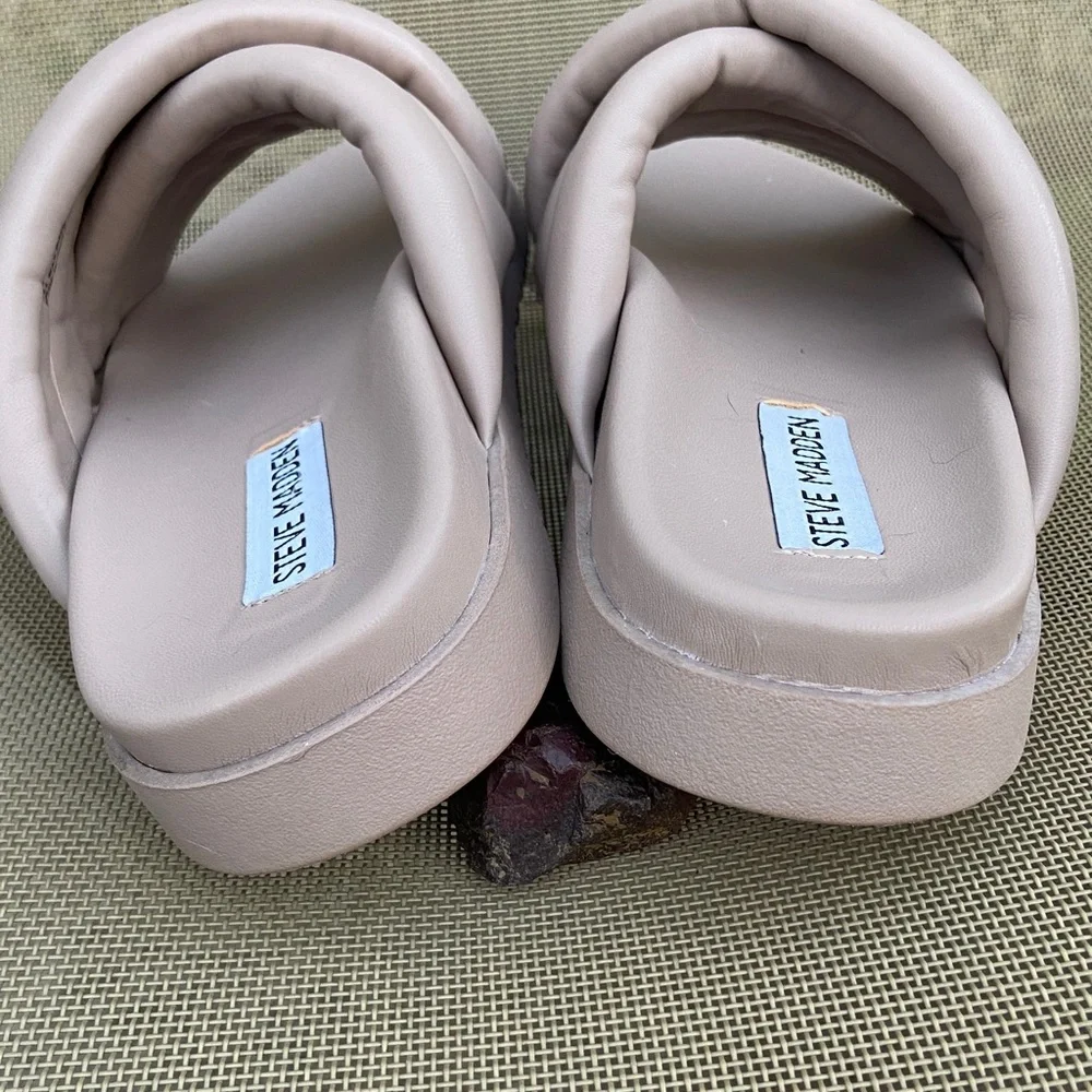 Gently-Worn Sz-8 Steve Madden Beige/Pink Chunky Sandals-No Scuffs/Stains/Flaws🙌 - Picture 11 of 16